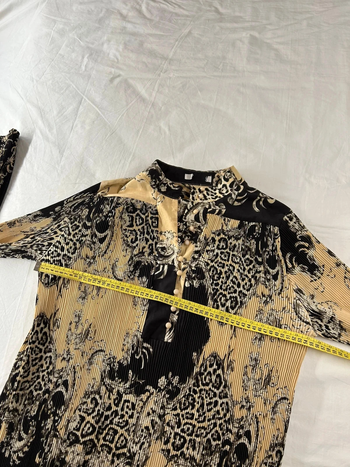 Beige and black vintage patterned maxi dress – photo 10